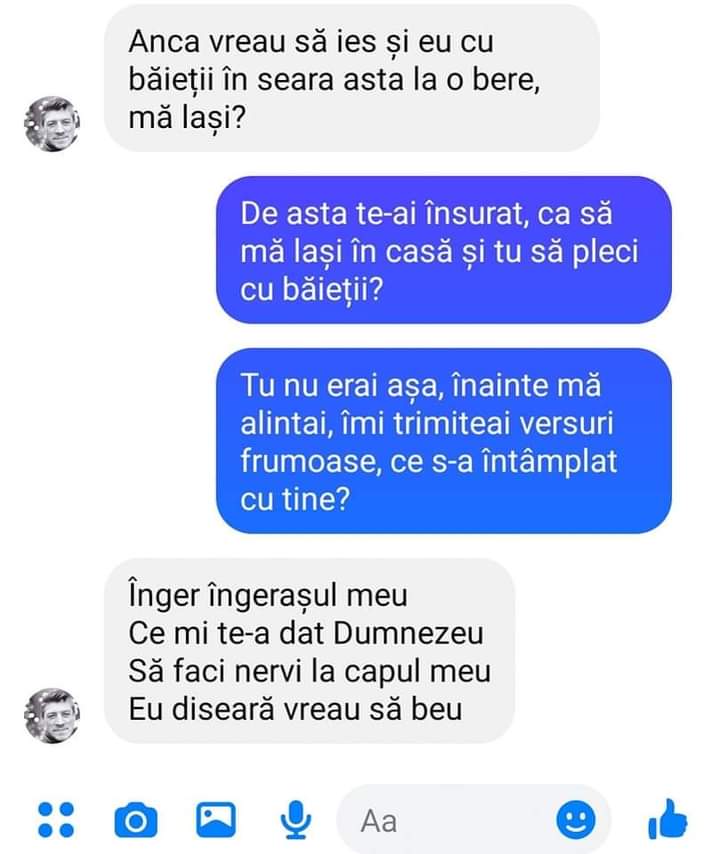 iesie la bere lasat de sotie